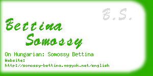 bettina somossy business card